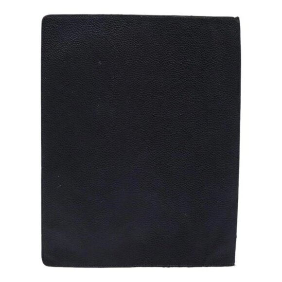 CHANEL COCO Mark Note Cover Calf Skin Black CC Auth bs16686 - Picture 3 of 16